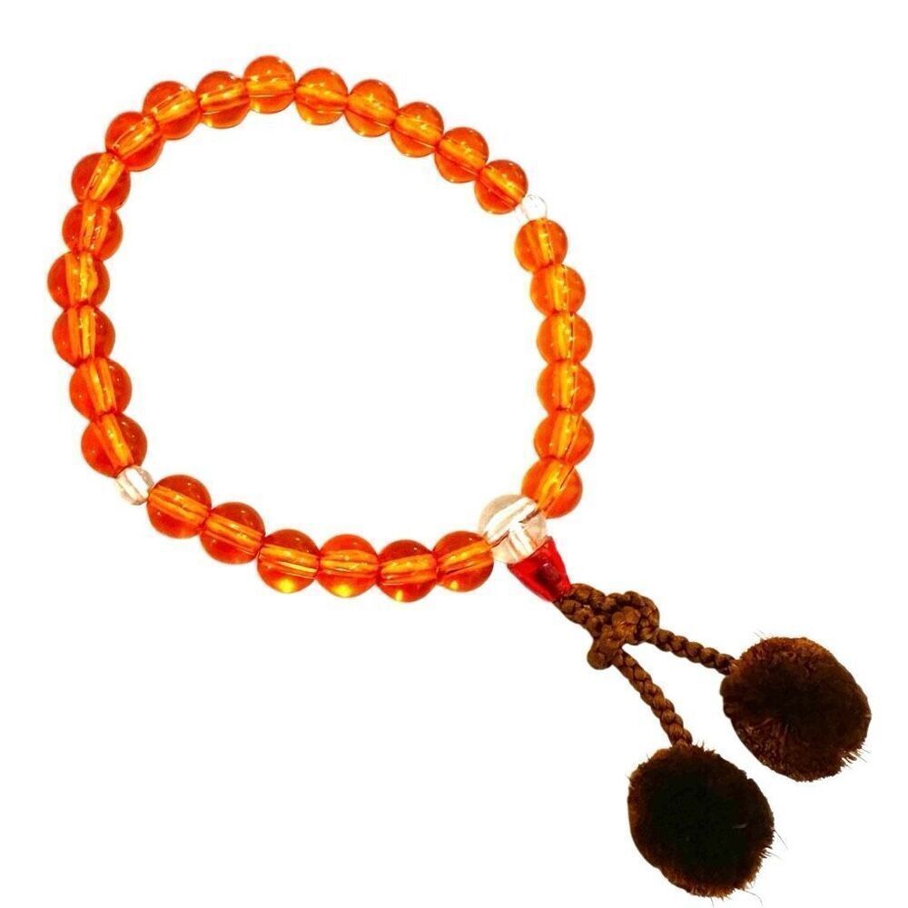 Orange beaded prayer bracelet